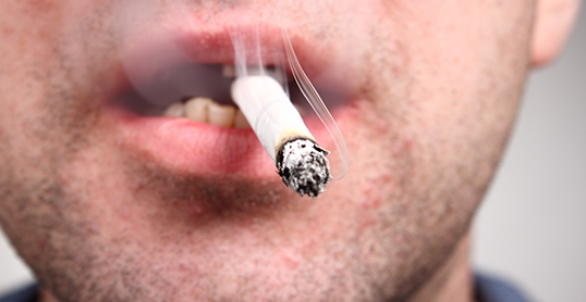 Stock image of a smoker